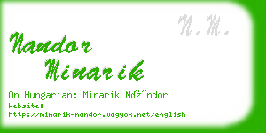 nandor minarik business card